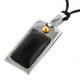 1 1/8" MENS SHELL RHODIUM AND GOLD PLATE ACCENT ON 925 STERLING SILVER pendant