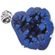 925 Silver Specimen Azurite Nodule Geode Druzy Sterling Pendant