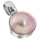 1" OPULENT SOUTH PACIFIC PINK MABE PEARL 925 STERLING SILVER pendant