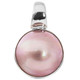 1" OPULENT SOUTH PACIFIC PINK MABE PEARL 925 STERLING SILVER pendant