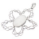 2 1/4" WHITE AGATE DRUZY DRUSY WIRE FILIGREE 925 STERLING SILVER pendant
