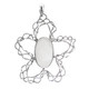 2 1/4" WHITE AGATE DRUZY DRUSY WIRE FILIGREE 925 STERLING SILVER pendant