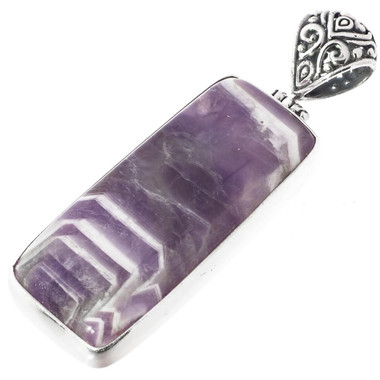 925 Silver Large Amethyst Matrix Handmade Sterling Pendant, 2 3/8"