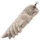 3 1/2" BALI HAND CARVING EAGLE BEAR REAL DEER ANTLER 925 STERLING SILVER pendant