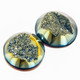 1/2" MATCHED PAIR TOP NOTCH TITANIUM DRUZY DRUSY 12x12MM 10.0CT cabochon