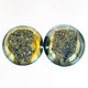 1/2" MATCHED PAIR TOP NOTCH TITANIUM DRUZY DRUSY 12x12MM 10.0CT cabochon