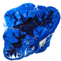 RARE 1 7/8" AZURITE BLUE GEODE NODULE HALF DRUZY DRUSY CAB cabochon