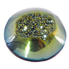 1/2" MATCHED PAIR TOP NOTCH TITANIUM DRUZY DRUSY 14x14MM 6.5CT cabochon
