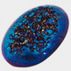 OVAL US-MADE 1 3/8" OVAL COBALT BLUE TITANIUM  DRUZY DRUSY 35X25MM cabochon