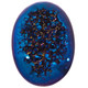 OVAL US-MADE 1 3/8" OVAL COBALT BLUE TITANIUM  DRUZY DRUSY 35X25MM cabochon