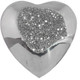 Us-made Heart Silver Mist Titanium Druzy Drusy Cab Cabochon, 3/4"