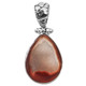 1" DAINTY NATURAL TEARDROP AGATE DRUZY DRUSY PEAR 925 STERLING SILVER pendant