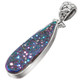 1 5/8" WINDOW TITANIUM GREEN RAINBOW AGATE DRUZY 925 STERLING SILVER pendant