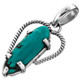 1 1/4" Turquoise 925 Sterling Silver Pendant