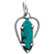 1 1/4" Turquoise 925 Sterling Silver Pendant