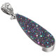1 5/8" WINDOW TITANIUM GREEN RAINBOW AGATE DRUZY 925 STERLING SILVER pendant