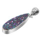 1 5/8" WINDOW TITANIUM GREEN RAINBOW AGATE DRUZY 925 STERLING SILVER pendant