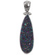 1 5/8" WINDOW TITANIUM GREEN RAINBOW AGATE DRUZY 925 STERLING SILVER pendant