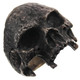 Mens Masonic Large Half Skull Dark 925 Silver Biker Ring, 1 1/8"