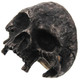 Mens Masonic Large Half Skull Dark 925 Silver Biker Ring, 1 1/8"