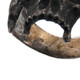 Mens Masonic Large Half Skull Dark 925 Silver Biker Ring, 1 1/8"