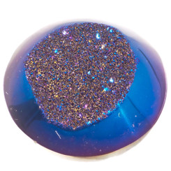 US-MADE 5/8" COBALT BLUE TITANIUM  DRUZY DRUSY 15X15MM cabochon