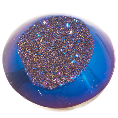 US-MADE 5/8" COBALT BLUE TITANIUM  DRUZY DRUSY 15X15MM cabochon