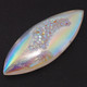 Eye White Opal Titanium Agate Druzy Drusy 40x15mm Cabochon US Made, 1 5/8"