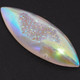 Eye White Opal Titanium Agate Druzy Drusy 40x15mm Cabochon US Made, 1 5/8"
