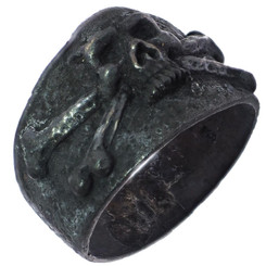 Masonic Raw Skull Band Motorcycle Biker Handmade 925 Sterling Silver Ring