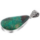 925 Silver Sonoran Sunrise Chrysocolla Cuprite Pendant, 2 3/8"