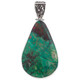 925 Silver Sonoran Sunrise Chrysocolla Cuprite Pendant, 2 3/8"