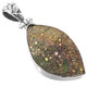 925 Silver Freeform Russian Pyrite Druzy Drusy Sterling Pendant, 1 1/4"