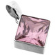 1 1/8" 15mm Pink Quartz In 925 Sterling Silver Pendant