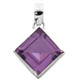 1 1/8" 15mm Lavender Quartz In 925 Sterling Silver Pendant
