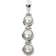 1 5/8" WHITE BIWA FRESHWATER CULTURED PEARL 925 STERLING SILVER DROP pendant