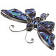 2 3/4" PAUA ABALONE SHELL BUTTERFLY 925 STERLING SILVER brooch AND pendant