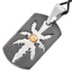 925 Silver Mens Gold Gunmetal Black Plated Sterling Necklace, 1 1/4"