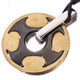 925 Silver Mens Brushed Gold Gunmetal Black Metal Plated Sterling Pendant, 1"