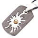 925 Silver Mens Gold Gunmetal Black Plated Sterling Necklace, 1 1/4"