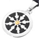 925 Silver Mens Gold Rhodium Plated Sterling Pendant, 1 1/2"