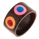 Hand Painted Colorful Boho Bohemian Wood Fashion Ring