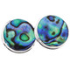 925 Silver New Zealand Paua Abalone Shell Sterling Clip-on Earrings, 3/4"
