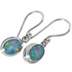 Handmade Oval Australian Opal 925 Sterling Silver Earrings