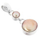 925 Silver Peach Gold Biwa Freshwater Coin Pearl Sterling Pendant, 1 1/4"