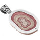 925 Silver Rare Rhodochrosite Stalactite Slice Sterling Pendant, 2 1/2"