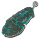 925 Silver Green Malachite in Chrysocolla Stalactite Slice Pendant, 3 3/4"