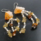 1 15/16" Sterling Silver Citrine French Earrings