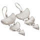 925 Silver White Mother Of Pearl Sterling Cascading Chandelier Earrings, 1 1/8"