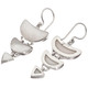 925 Silver White Mother Of Pearl Sterling Cascading Chandelier Earrings, 1 1/8"